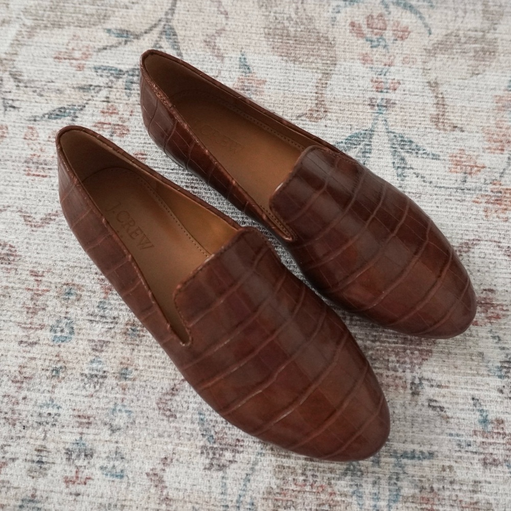 J. Crew Crocodile Embossed Loafers - Picture 2 of 4